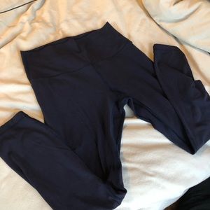 Black 3/4 and navy full length lululemon leggings size 8